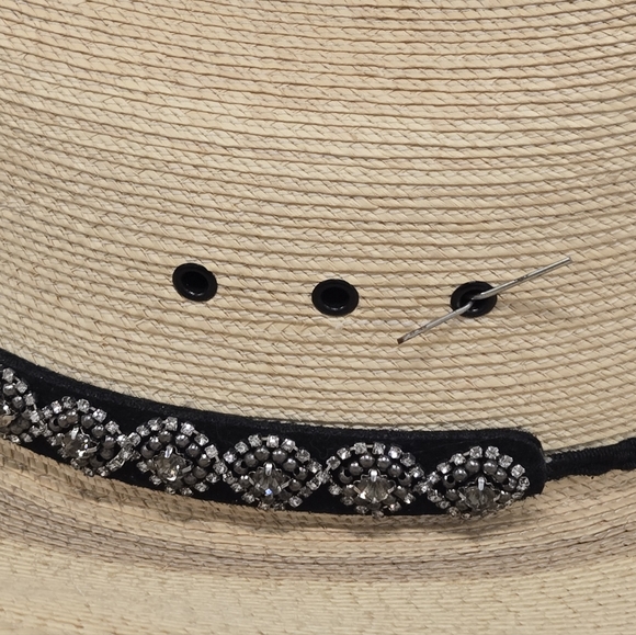Sun Body Hat Houston Texas Handcrafted Palm Straw Havana Hat 7 1/8‎ ( 57 ) main image 5